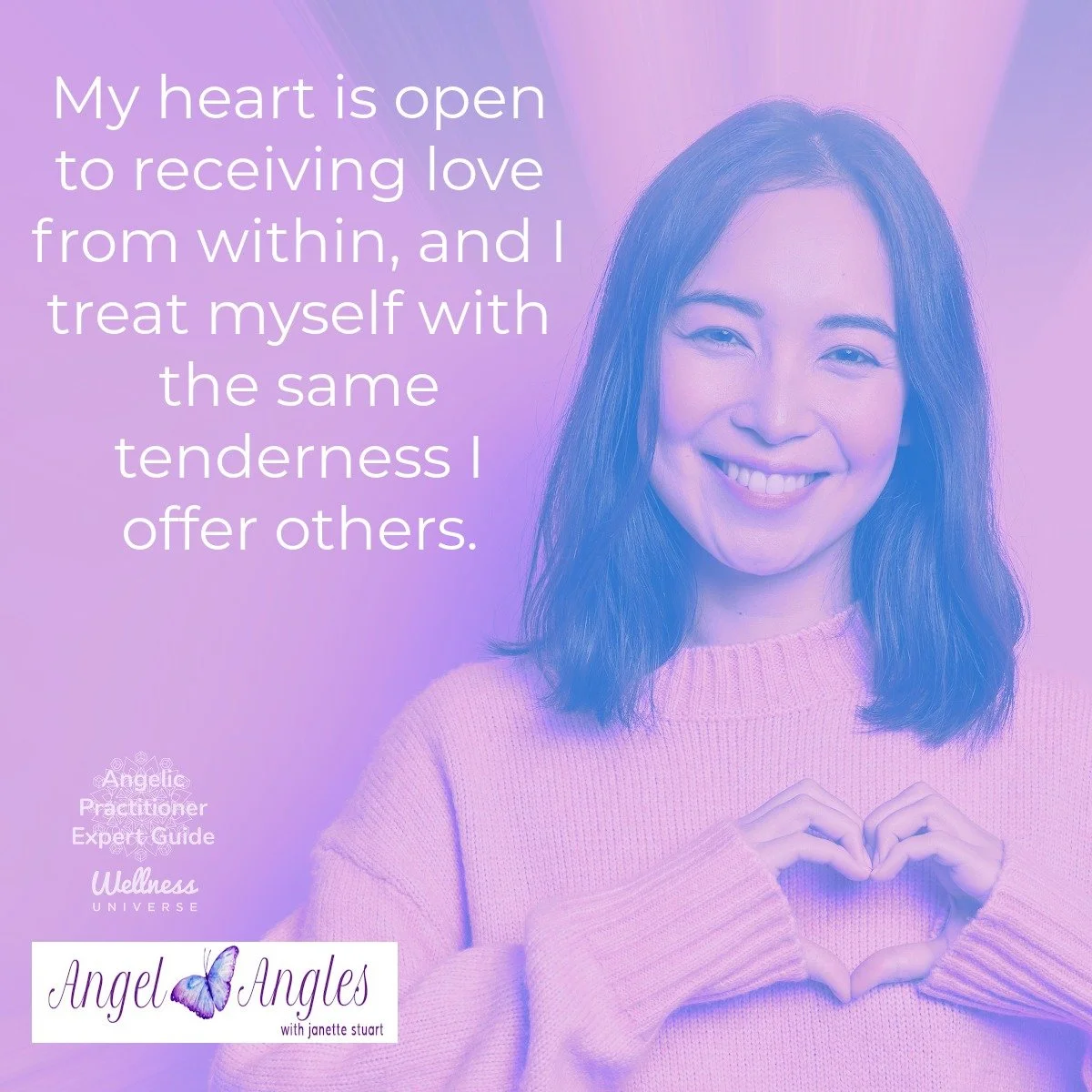 Hello and welcome to your Angel Affirmation for Tuesday, Feb. 3, 2026. 

My heart is open to receiving love from within, and I treat myself with the same tenderness I offer others. 

Yes, amen, and so it is. 

Blessings of love, joy, and peace.
Love,