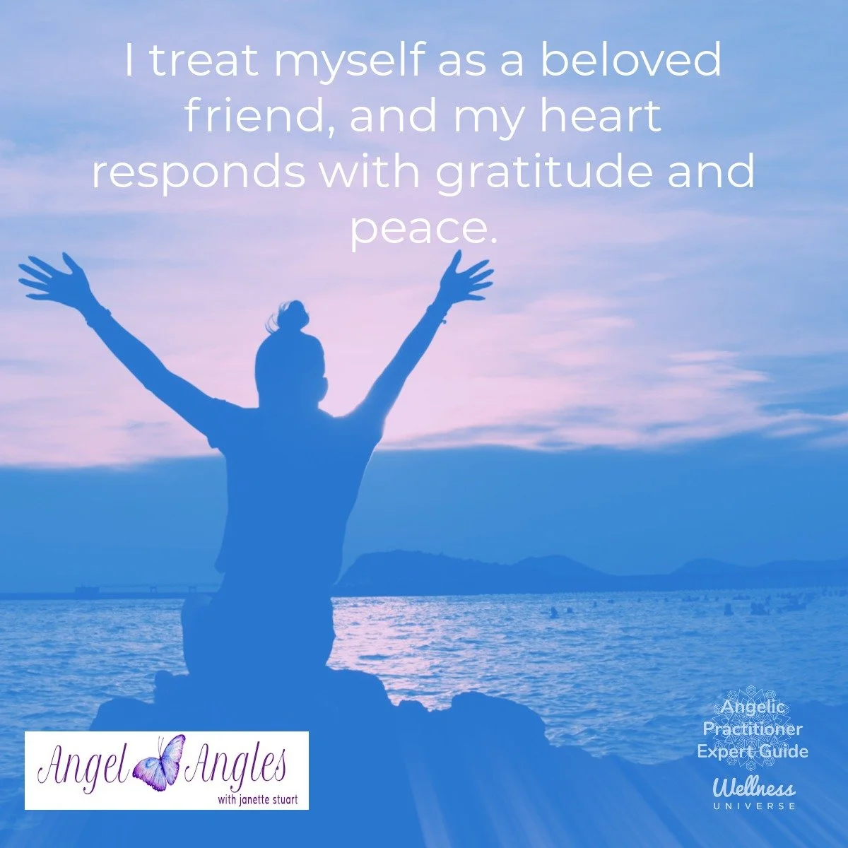 Hello and welcome to your Angel Affirmation for Monday. Feb. 23, 2026. 

I treat myself as a beloved friend, and my heart responds with gratitude and peace. 

Yes, indeedy. 

Blessings of love, joy, and peace.
Love,
Janette 
.
.
#WUVIP #WUWorldChange