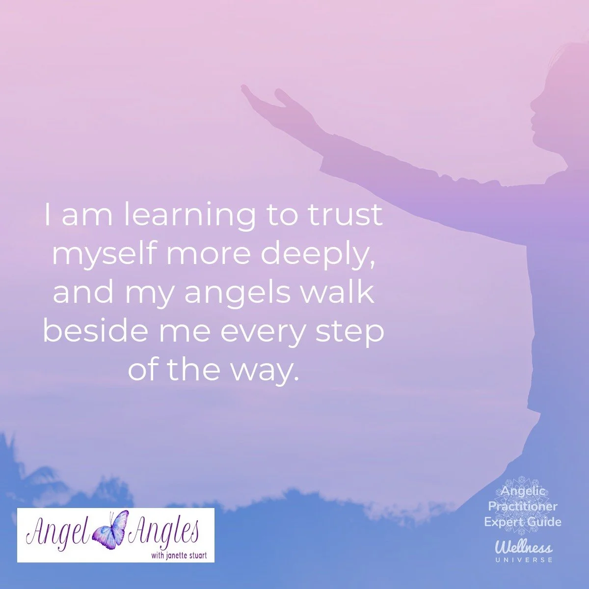 Hello and welcome to your Angel Affirmation for Wed. Feb. 25, 2026. 

I am learning to trust myself more deeply, and my angels walk beside me every step of the way. 

Blessings of love, joy, and peace.
Love,
Janette 
.
.
#WUVIP #WUWorldChanger #Angel