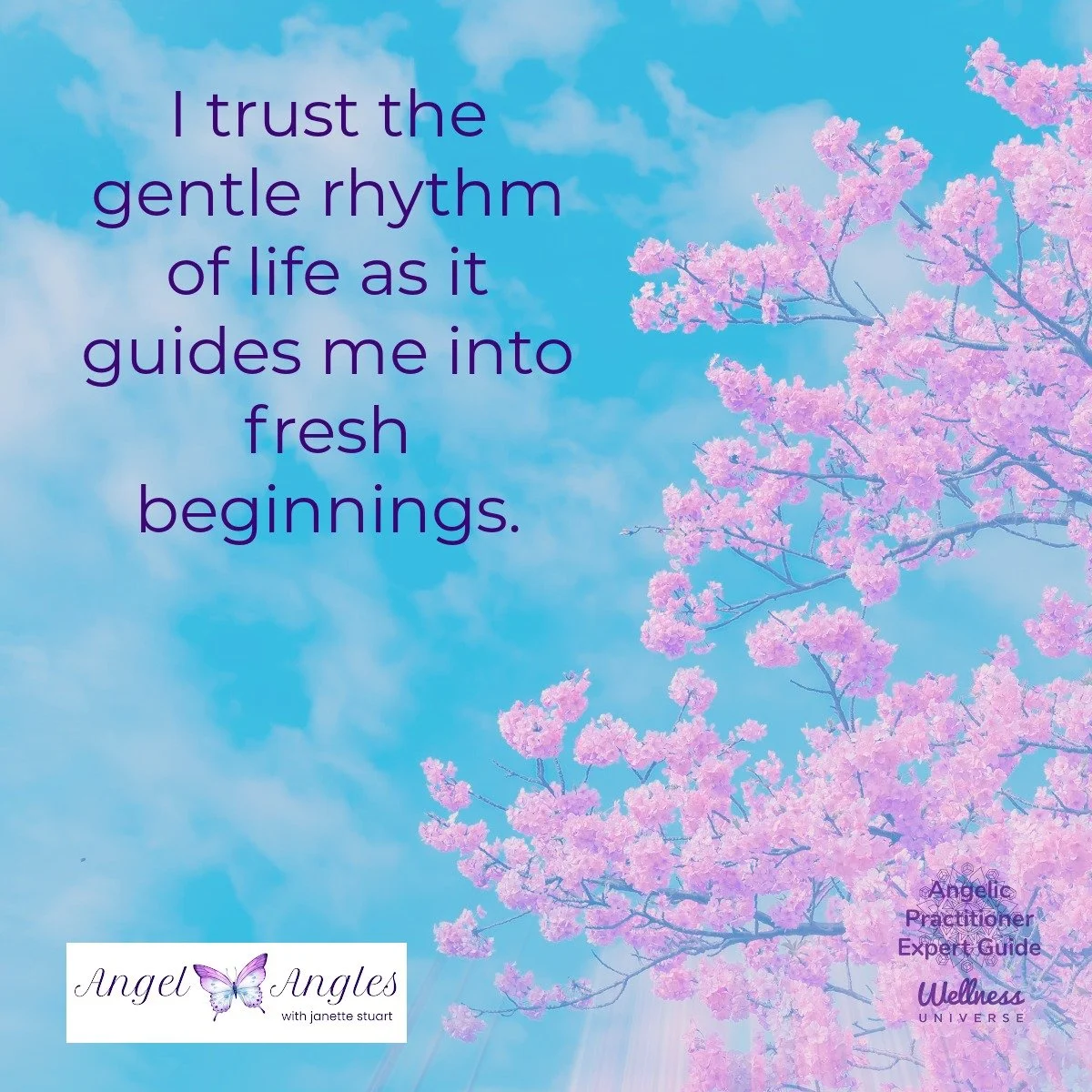 Hello and wishing you a Good Friday, April 3, 2026. Here's your Angel Affirmation of the Day. 

I trust the gentle rhythm of life as it guides me into fresh beginnings. 

Yes, amen, and so it is. 

Blessings of love, joy, and peace.
Love,
Janette 
.
