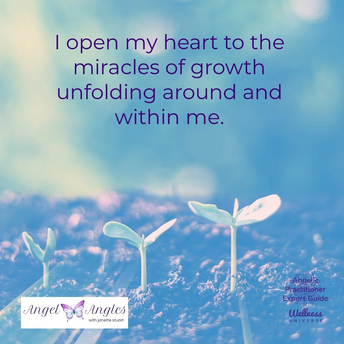 Hello and welcome to your Angel Affirmation for Tuesday, April 7, 2026. 

I open my heart to the miracles of growth unfolding around and within me. 

Yes, amen, and so it is. 

Blessings of love, joy, and peace.
Love,
Janette 
.
.
#WUVIP #WUWorldChan