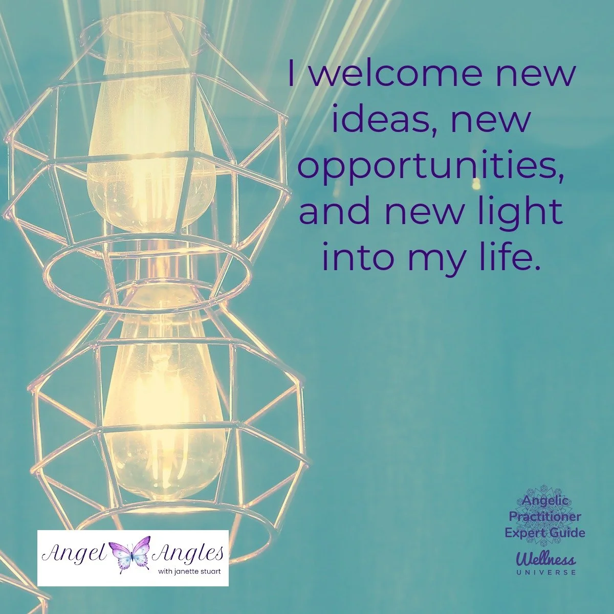 Hello and happy Thursday, April 9, 2026. Here's your Angel Affirmation of the Day. 

I welcome new ideas, new opportunities, and new light into my life. 

Yes, amen, and so it is. 

Blessings of love, joy, and peace.
Love,
Janette 
.
.
#WUVIP #WUWorl
