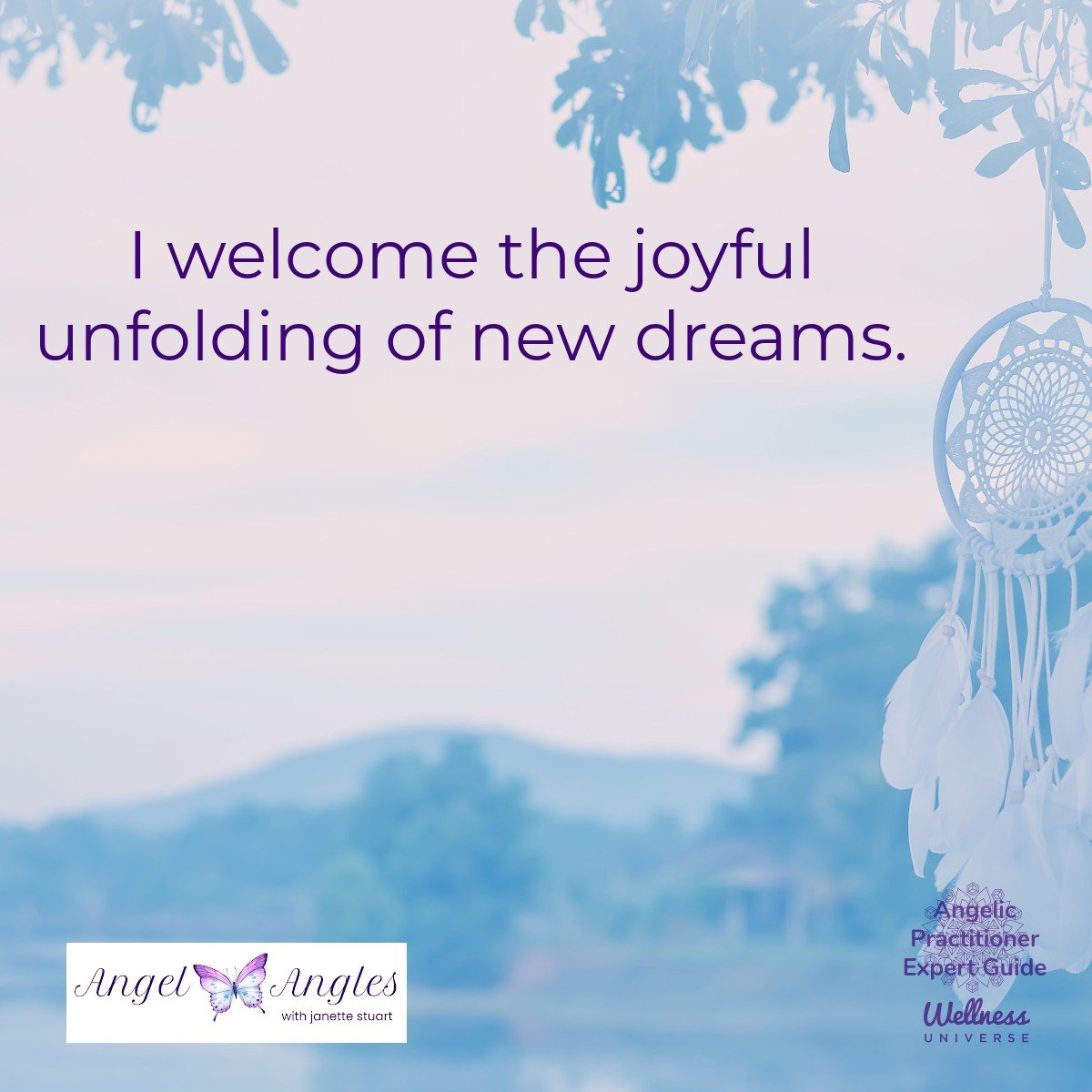 Hello and welcome to your Angel Affirmation for Monday, April 27, 2026. 

I welcome the joyful unfolding of new dreams. 

Yes, amen, and so it is. 

Blessings of love, joy, and peace.
Love,
Janette 
.
.
#WUVIP #WUWorldChanger #Dreams #AngelAffirmatio