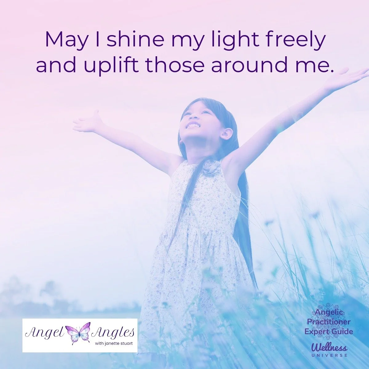 Hello and happy Wednesday, May 13, 2026. Here's your Angel Affirmation of the Day. 

May I shine my light freely and uplift those around me.

Yes, amen, and so it is. 

Share and tag someone who shines their light and blesses your heart. Let's make t