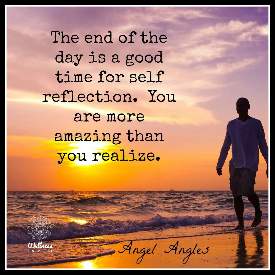 The end of the day is a great time for self-reflection. You are more amazing than you realize, dear heart. 

Blessings of love, joy, and peace.
Love,
Janette 
.
.
#Gratitude #EndOfDay #Reflection