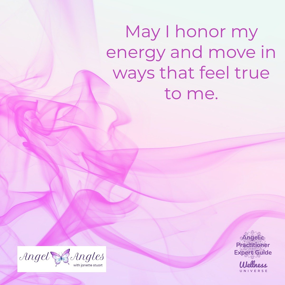 Hello and happy Thursday, May 21, 2026. Here's your Angel Affirmation of the Day. 

May I honor my energy and move in ways that feel true to me. 

Blessings of love, joy, and peace. 
Love,
Janette 
.
.
#WUVIP #WUWorldChanger #AngelAffirmations #Honor