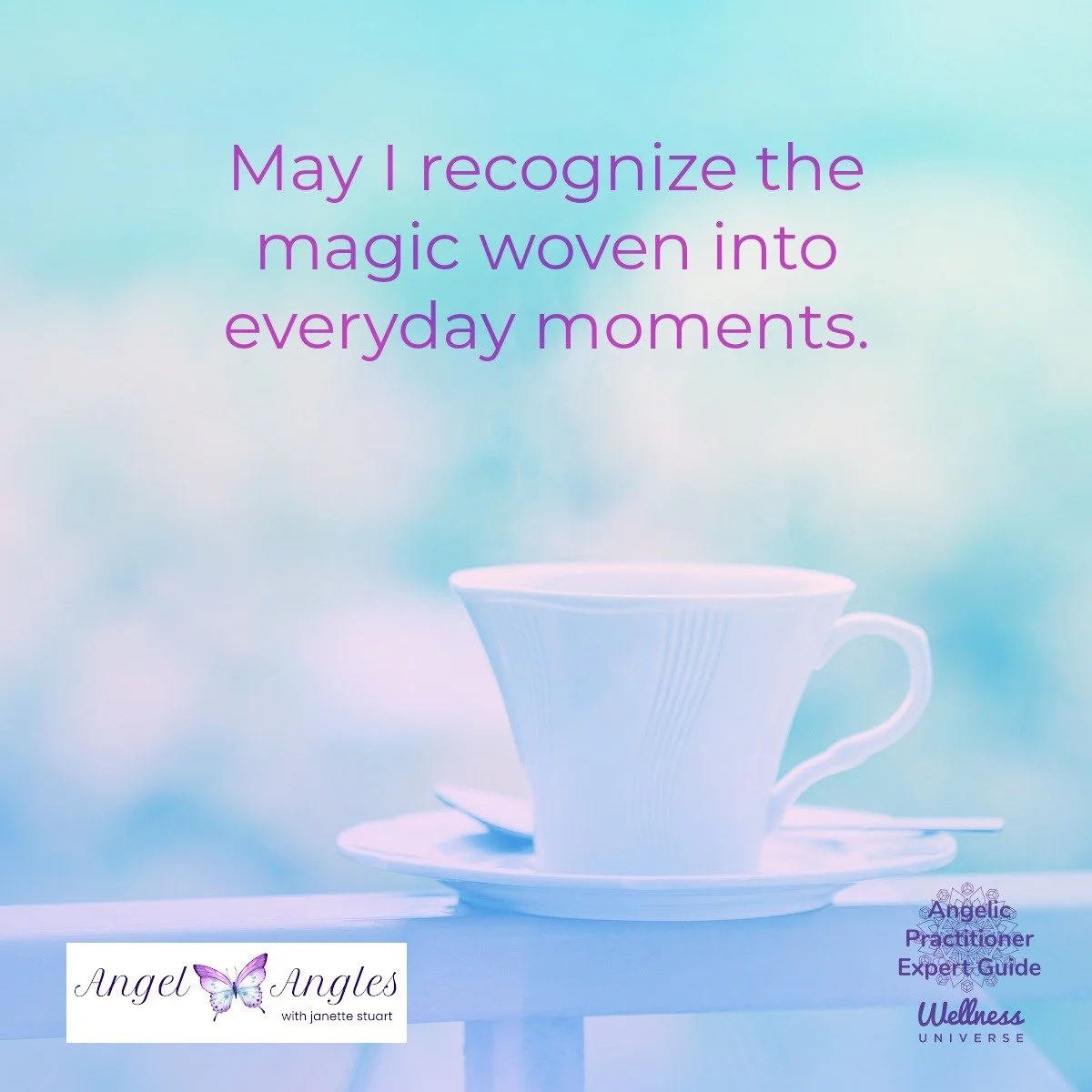 Hello and happy Saturday, May 23, 2026. Here's your Angel Affirmation of the Day. 

May I recognize the magic woven into everyday moments. 

Yes! Amen, and so it is. 

What magic are you finding in your everyday moments, dear heart? 

Blessings of lo