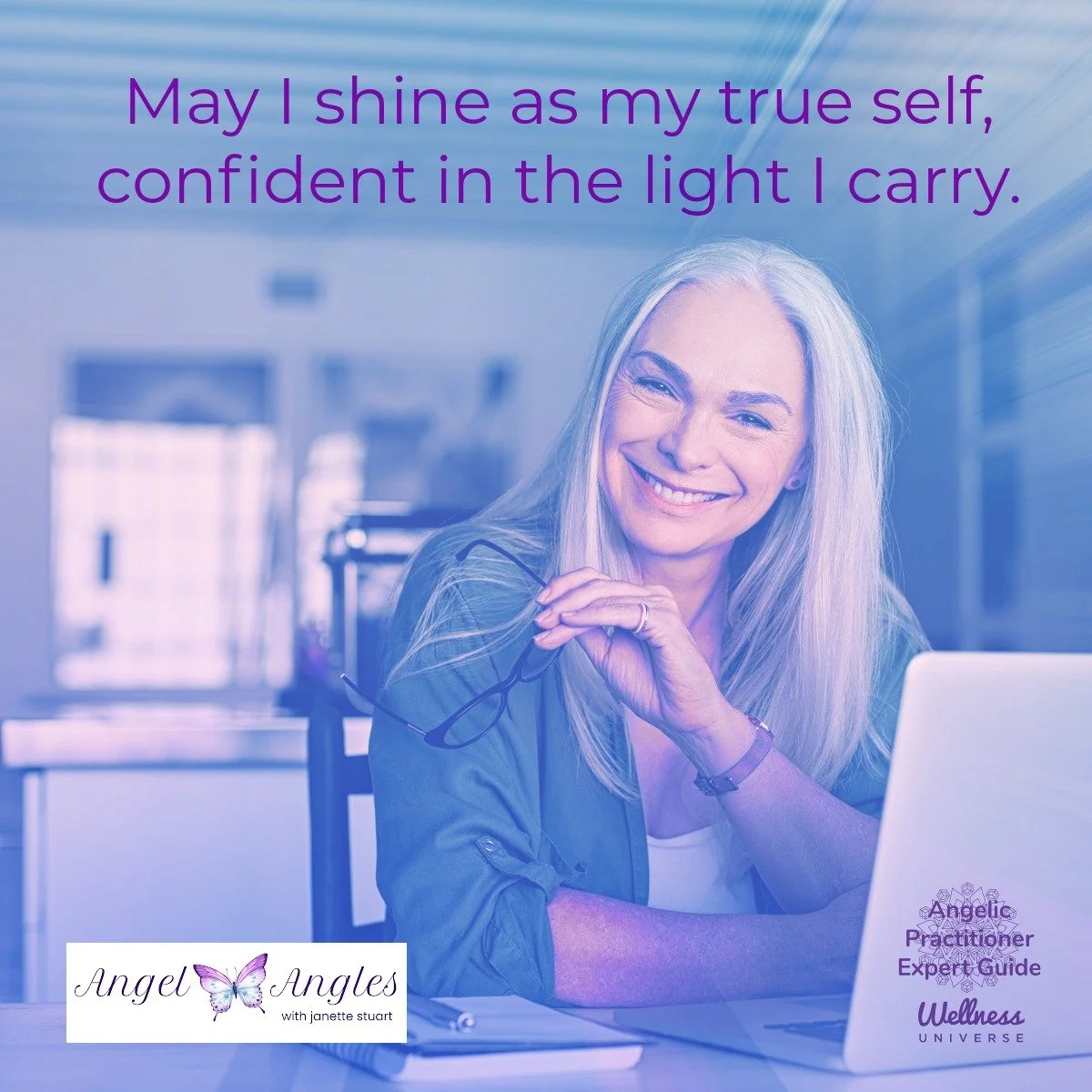 Hello and happy Saturday, friends. Here's your Angel Affirmation for May 30, 2026.

May I shine as my true self, confident in the light I carry. 

Yes, amen, and so it is. 

Blessings of love, joy, and peace. 
Love,
Janette 
.
.
#WUWorldChanger #Ange