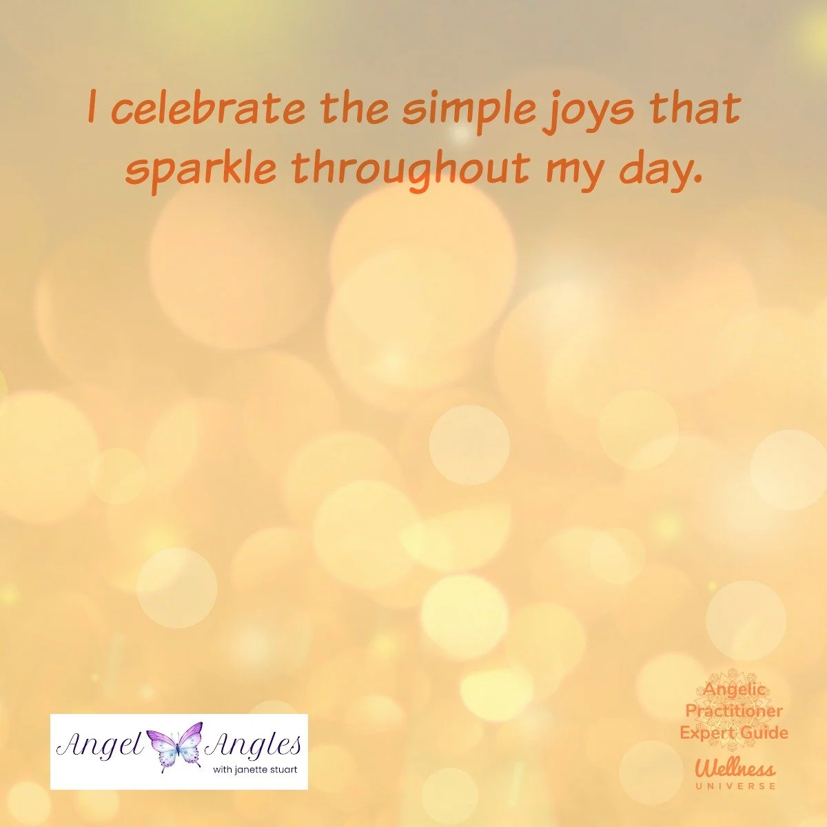 Hello and welcome to your Angel Affirmation for Monday, June 8, 2026. 

I celebrate the simple joys that sparkle throughout my day.

Feel free to share a simple joy in the comments below so we can share in your delight. 

Blessings of love, joy, and 
