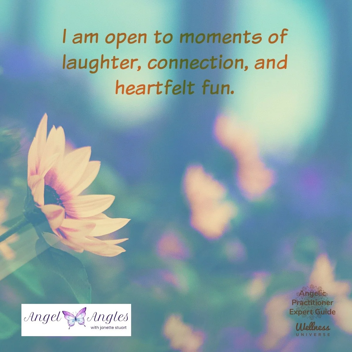 Hello and welcome to your Angel Affirmation for Monday, June 9, 2026. 

I am open to moments of laughter, connection, and heartfelt fun. 

Blessings of love, joy, and peace. 
Love,
Janette 
.
.
#WUWorldChanger #AngelAffirmations #Goodness #HeartfeltF