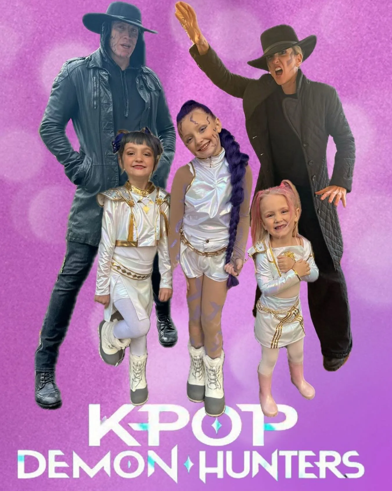 Happy Halloween from the Walters family!! 🎃👻

Kids choice this year! Our girls picked out these looks 3 months ago and have waited patiently for this day.

Early wake up for hair and they are ready to take on the world as the girl group &ldquo;Hunt