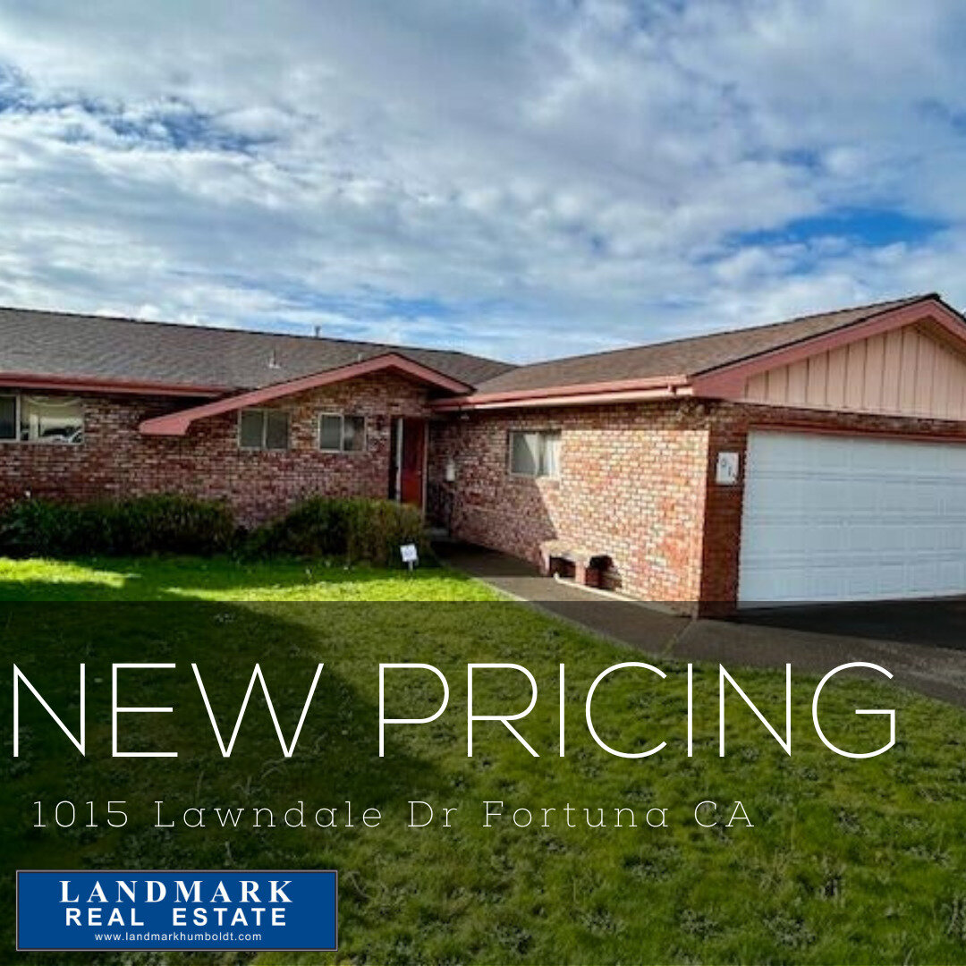 New Pricing! 3 bed, 1 1/2 bath in Fortuna CA! $399,000! Call Broker Owner Jeremy Stanfield at Landmark (707) 725-2852 for more info.

LIC# 01339550

#forsale #homeownership #realtor #realestate #fortunaca #eelrivervalley #humboldt #northerncalifornia