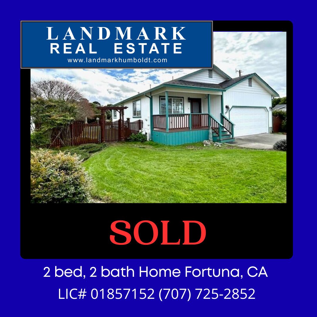 Sold! Thinking of selling? Call Landmark for a free Market Analysis of your home.

#realestate #sold #justsold #humboldtcounty #humboldtrealestate #landmarkrealestate #northerncalifornia #landmarkhumboldt #realtor #eelrivervalley #ferndaleca #visitfe