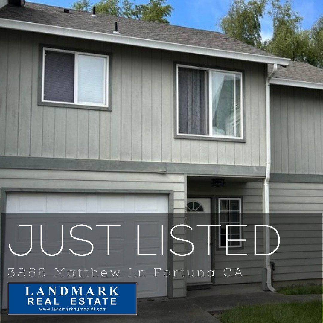 Just Listed! 2 bed, 2 bath Townhouse in Fortuna, CA. $275,000! Call Broker Owner Jeremy Stanfield at Landmark (707) 725-2852 for more info.

LIC# 01339550

#forsale #homeownership #realtor #realestate #eurekaca #humboldt #northerncalifornia #landmark