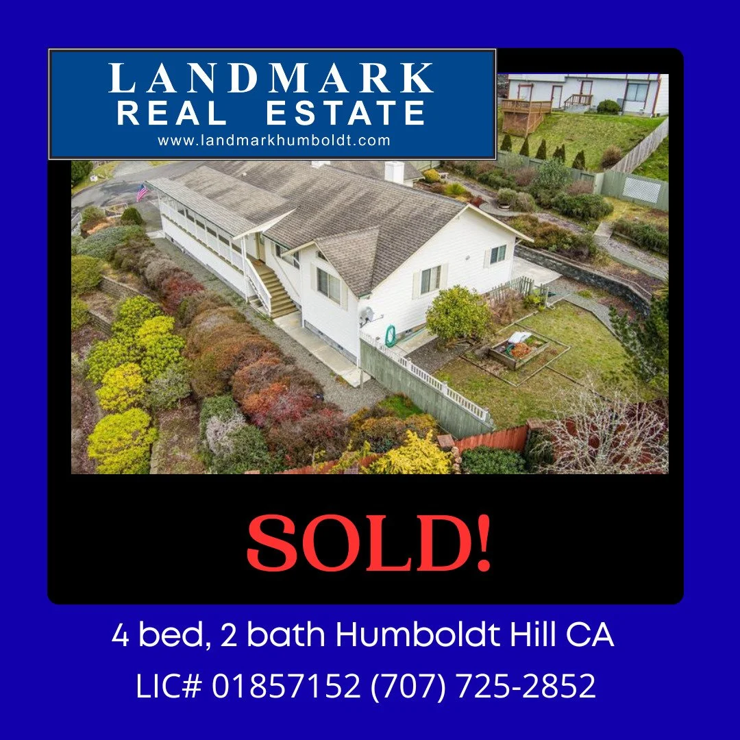 Sold! Thinking of selling? Call Landmark for a free Market Analysis of your home.

#realestate #sold #justsold #humboldtcounty #humboldtrealestate #landmarkrealestate #northerncalifornia #landmarkhumboldt #realtor #eelrivervalley #ferndaleca #visitfe