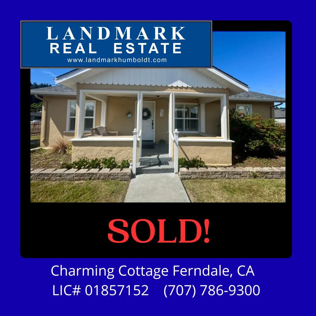 Sold! Thinking of selling? Call Landmark for a free Market Analysis of your home.

#realestate #sold #justsold #humboldtcounty #humboldtrealestate #landmarkrealestate #northerncalifornia #landmarkhumboldt #realtor #eelrivervalley #ferndaleca #visitfe
