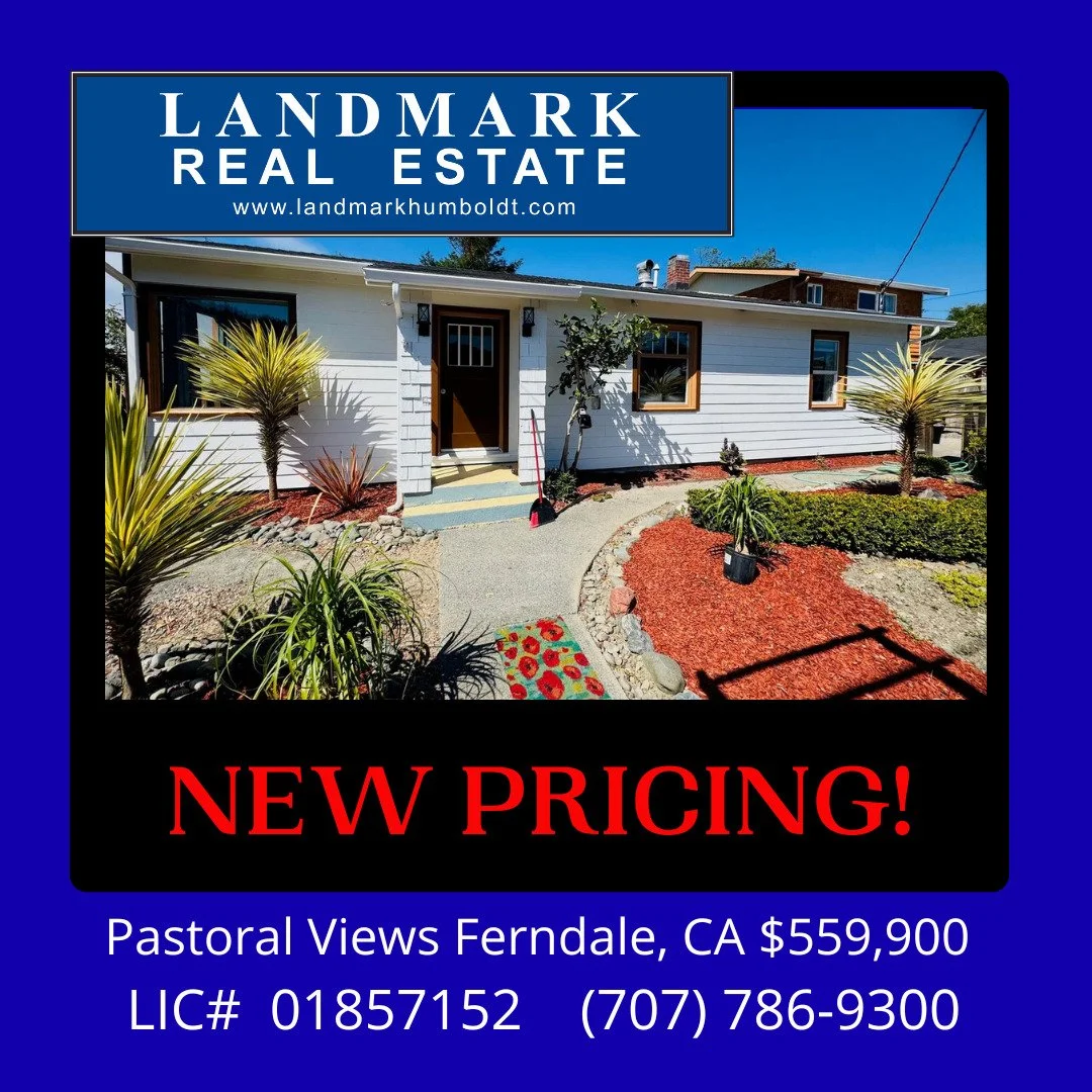 New Pricing! Remodeled Ferndale Home. Pastoral views, dining area, 2 bed, 2 bath, approx. 2100 total sq. ft., attached 2nd unit, office area, solarium, laundry area, deck, mature landscaping. MLS 270451 $559,900 Call Broker Associate Jessica Stretch 