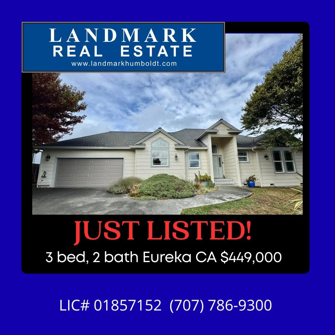 Custom Built Home! Vaulted ceilings, gas fireplace, dining area, 3 bed, 2 bath, approx. 1600 sq. ft., office space, laundry room, patio area, 2 car garage, located in Eureka. MLS 270751 $449,000 Call Broker Associate Jessica Stretch at Landmark (707)