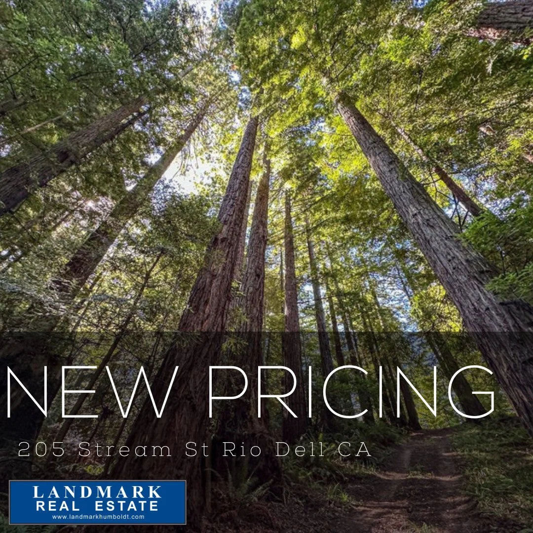 New Pricing! Redwood Acreage. Gated access, well maintained roads, city water and power, single car garage, NIT management plan, approx. 20 acres, located near Rio Dell. MLS 267748 $1,050,000! Call Broker Associate Lareesa Stanfield at Landmark 725-2