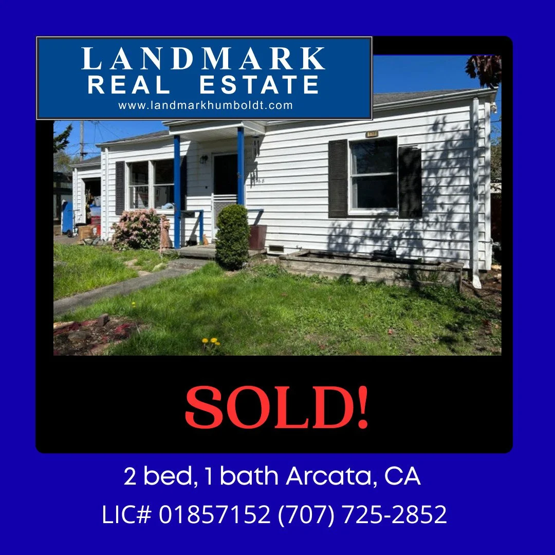 Sold! Thinking of selling? Call Landmark for a free Market Analysis of your home.

#realestate #sold #justsold #humboldtcounty #humboldtrealestate #landmarkrealestate #northerncalifornia #landmarkhumboldt #realtor #eelrivervalley #ferndaleca #visitfe