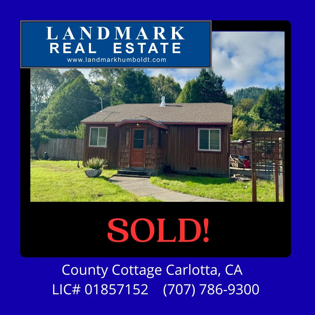 Sold! Thinking of selling? Call Landmark for a free Market Analysis of your home.

#realestate #sold #justsold #humboldtcounty #humboldtrealestate #landmarkrealestate #northerncalifornia #landmarkhumboldt #realtor #eelrivervalley #ferndaleca #visitfe