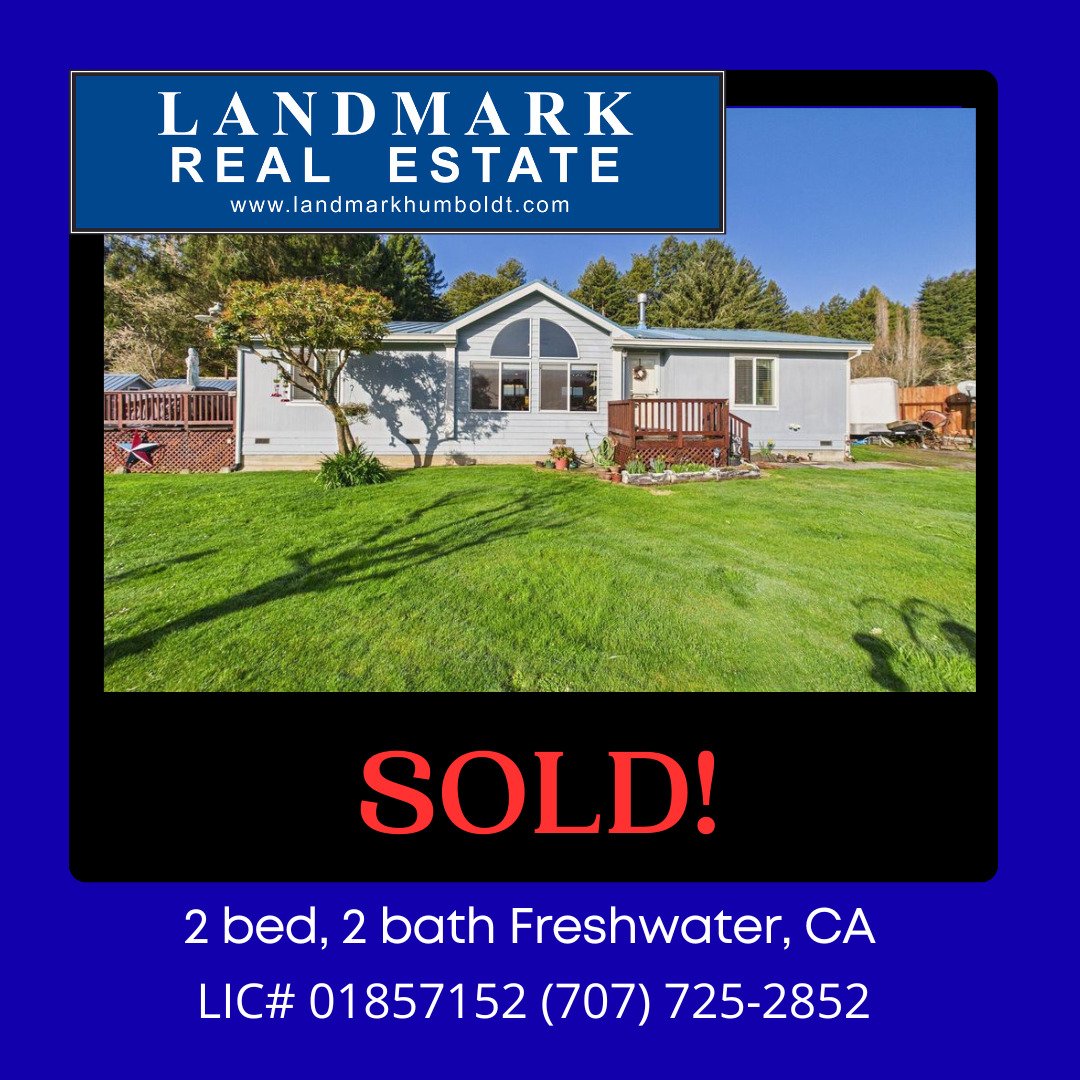 Sold! Thinking of selling? Call Landmark for a free Market Analysis of your home.

#realestate #sold #justsold #humboldtcounty #humboldtrealestate #landmarkrealestate #northerncalifornia #landmarkhumboldt #realtor #eelrivervalley #ferndaleca #visitfe