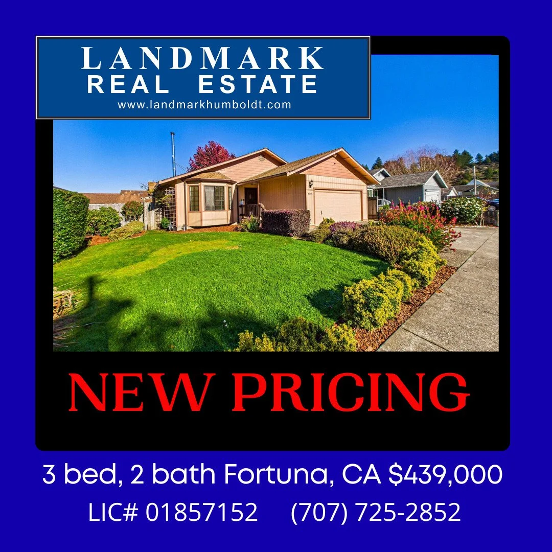 New Pricing! Charming Fortuna Home. Newer roof, vaulted ceiling, woodstove, hardwood flooring, dining area, 3 bed, 2 bath, approx. 1400 sq. ft., laundry room, deck and patio area, 2 car garage. 271226 $439,000 Call Sales Associate Devon Bollan at Lan