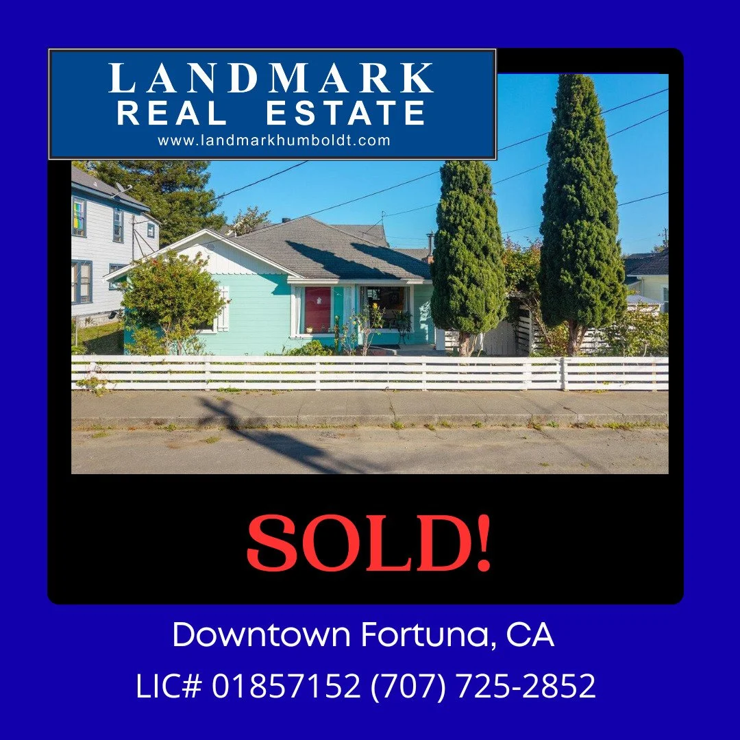Sold! Thinking of selling? Call Landmark for a free Market Analysis of your home.

#realestate #sold #justsold #humboldtcounty #humboldtrealestate #landmarkrealestate #northerncalifornia #landmarkhumboldt #realtor #eelrivervalley #ferndaleca #visitfe