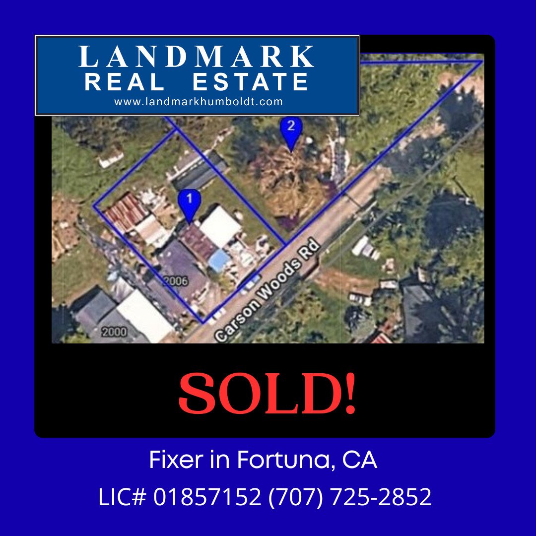 Sold! Thinking of selling? Call Landmark for a free Market Analysis of your home.

#realestate #sold #justsold #humboldtcounty #humboldtrealestate #landmarkrealestate #northerncalifornia #landmarkhumboldt #realtor #eelrivervalley #ferndaleca #visitfe