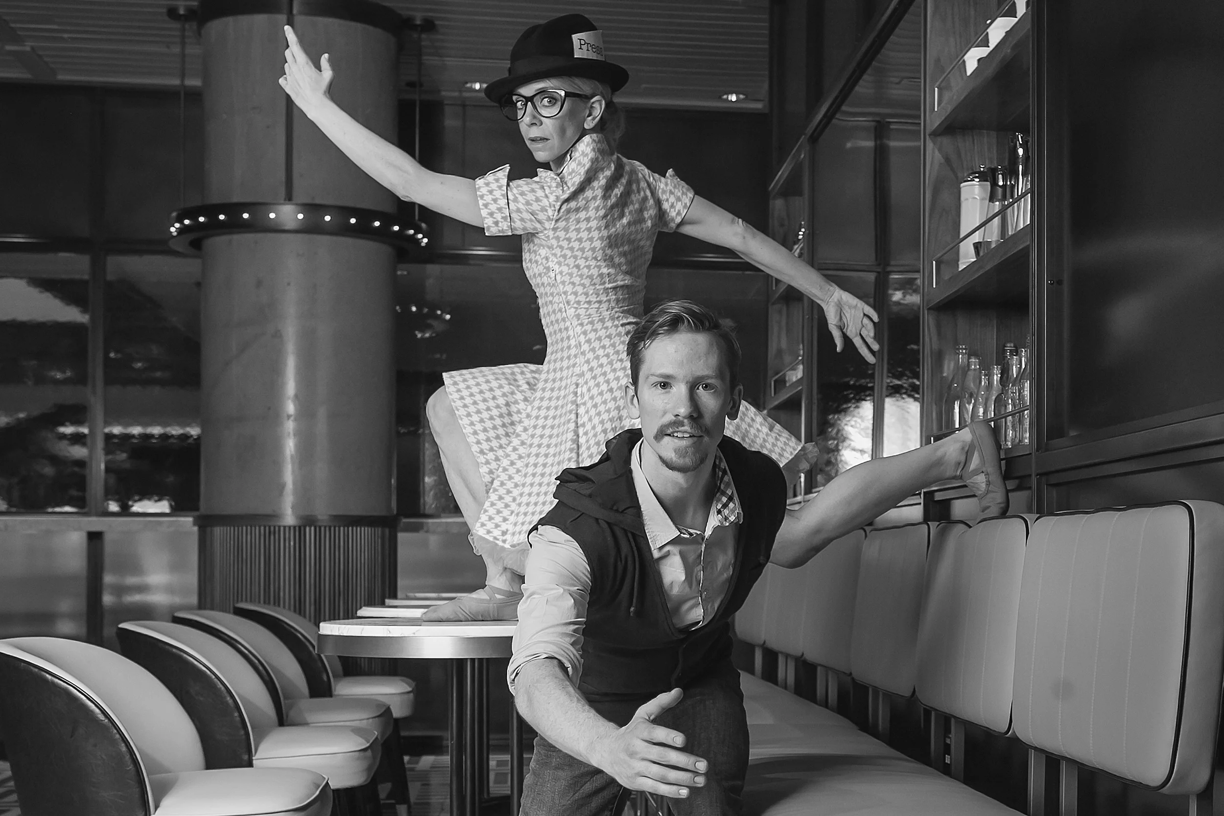 Wonderbound in Garrett Ammon's Boomtown with Chimney Choir. Pictured: Sarah Tallman and Ben Youngstone. Photo by Amanda Tipton . 2018.