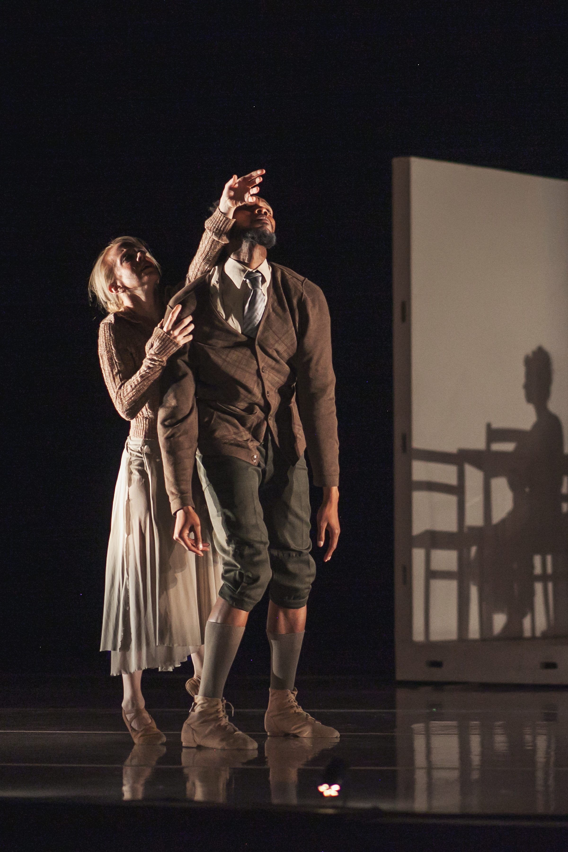 Wonderbound’s Damien Patterson and Sarah Tallman in Garrett Ammon's Aphrodite’s Switchboard . Photo by Amanda Tipton. 2018