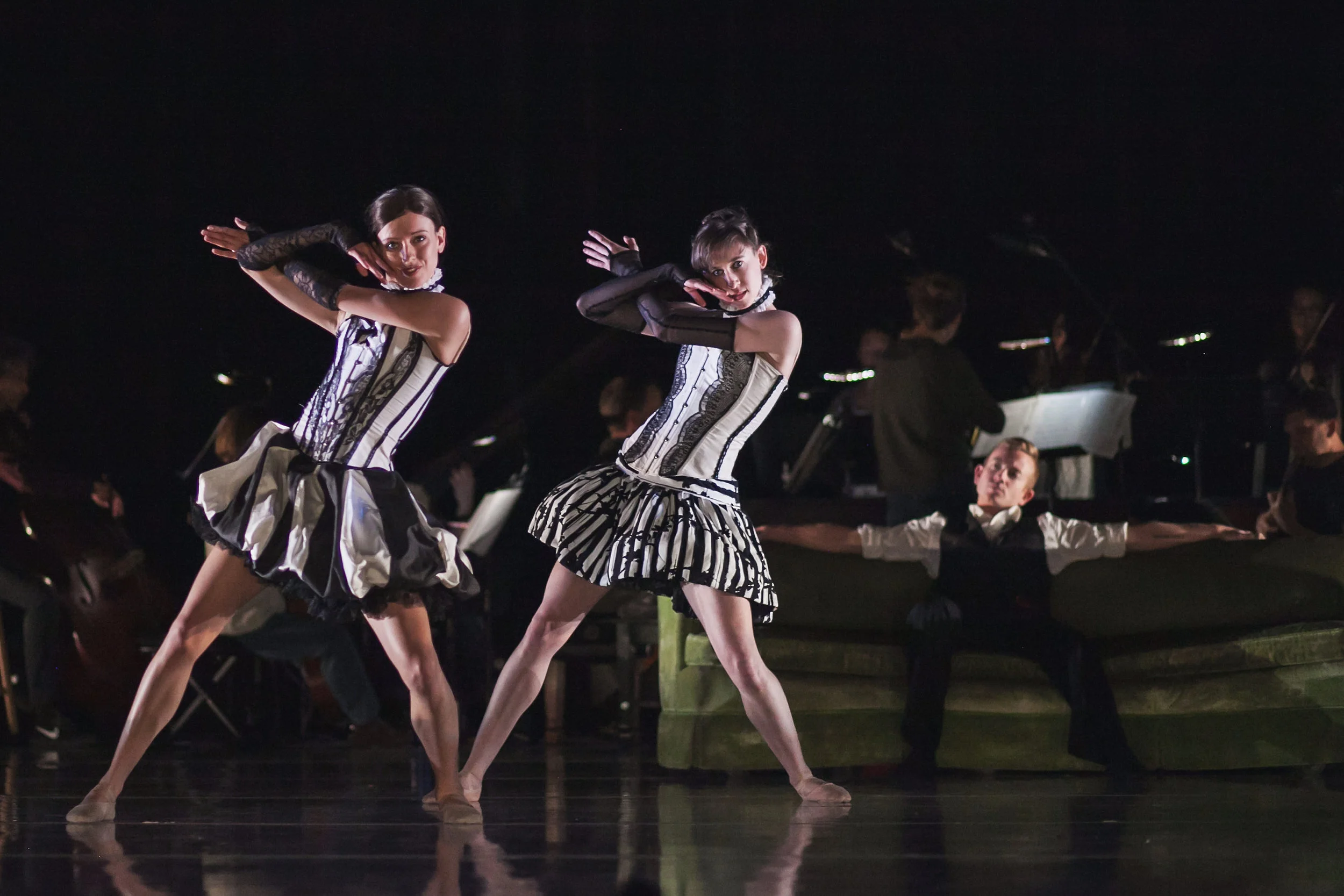 Wonderbound’s Amy Giammarrusco and Conner Horak in Garrett Ammon’s, "For My Pity’s Sake, My Love" with Baroque Chamber Orchestra. Photo by Amanda Tipton. 2017