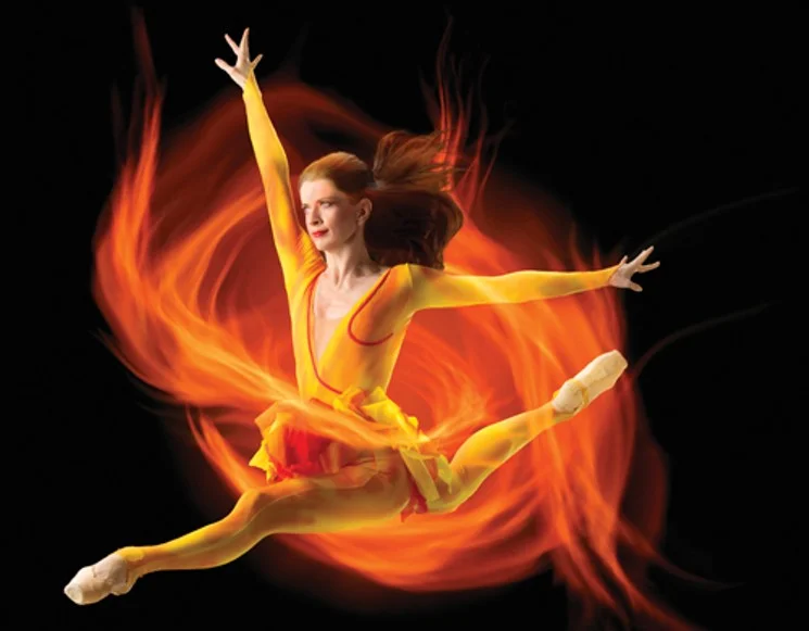 Colorado Ballet's Maria Mosina in Firebird . Photo by Allan Birnbach. 2017.