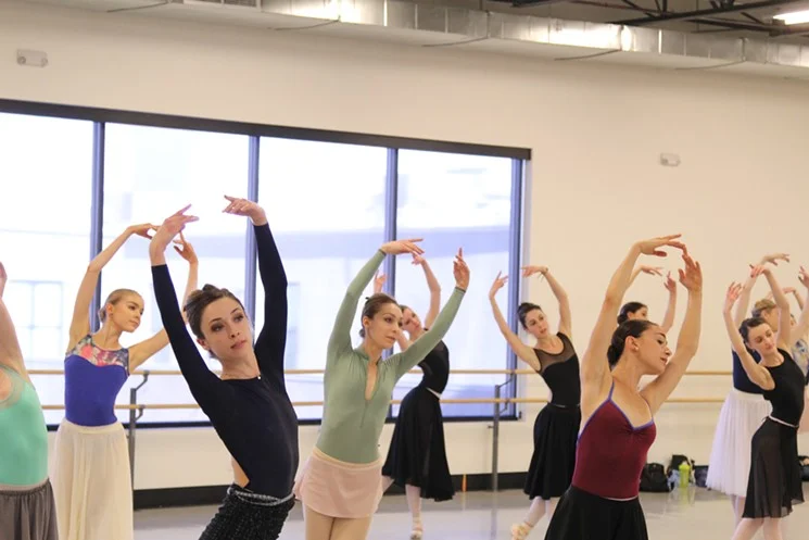 Colorado Ballet dancers rehearsing for Firebird . Photo by Colorado Ballet. 2017. 