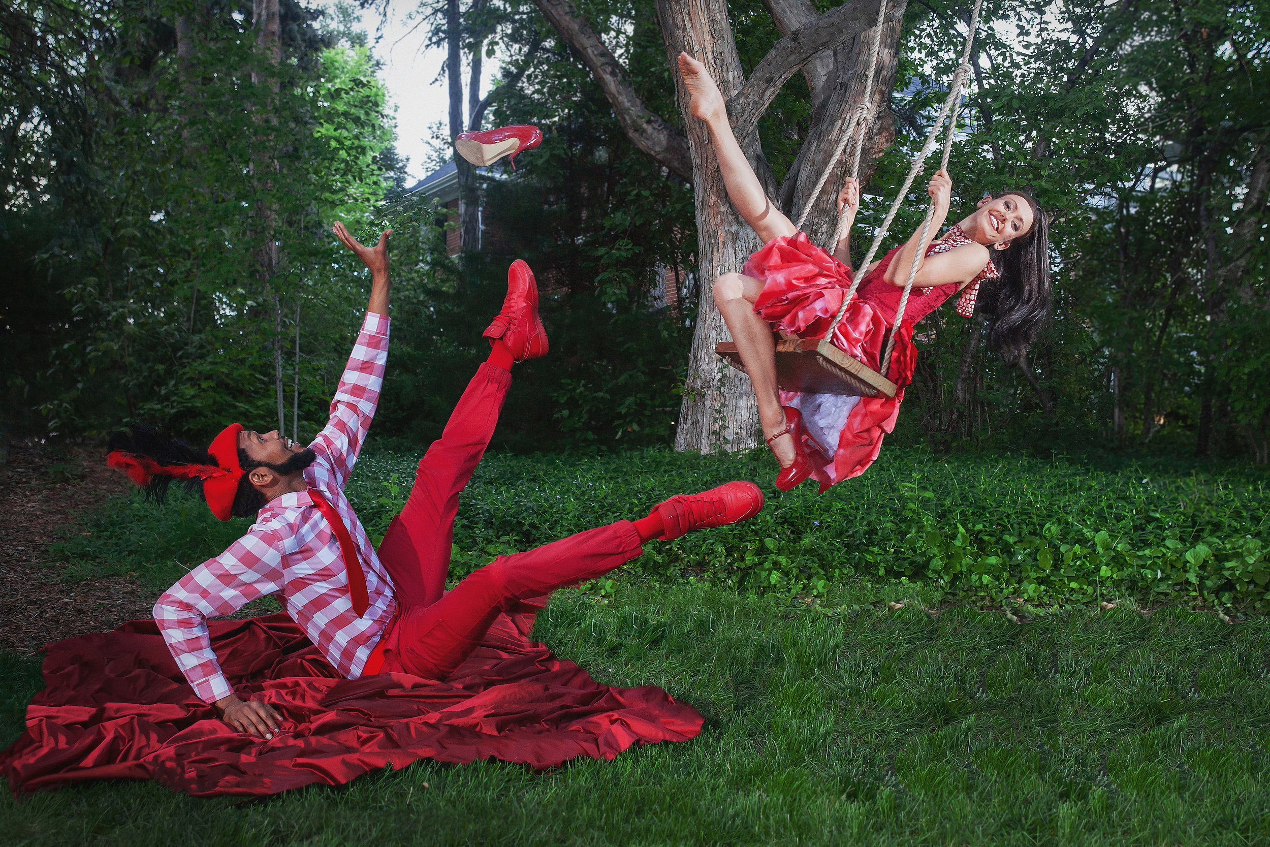 Wonderbound dancers Amy Giammarrusco and Damien Patterson in Cupid’s Playground with the Colorado Symphony. Photo by Amanda Tipton , 2018.