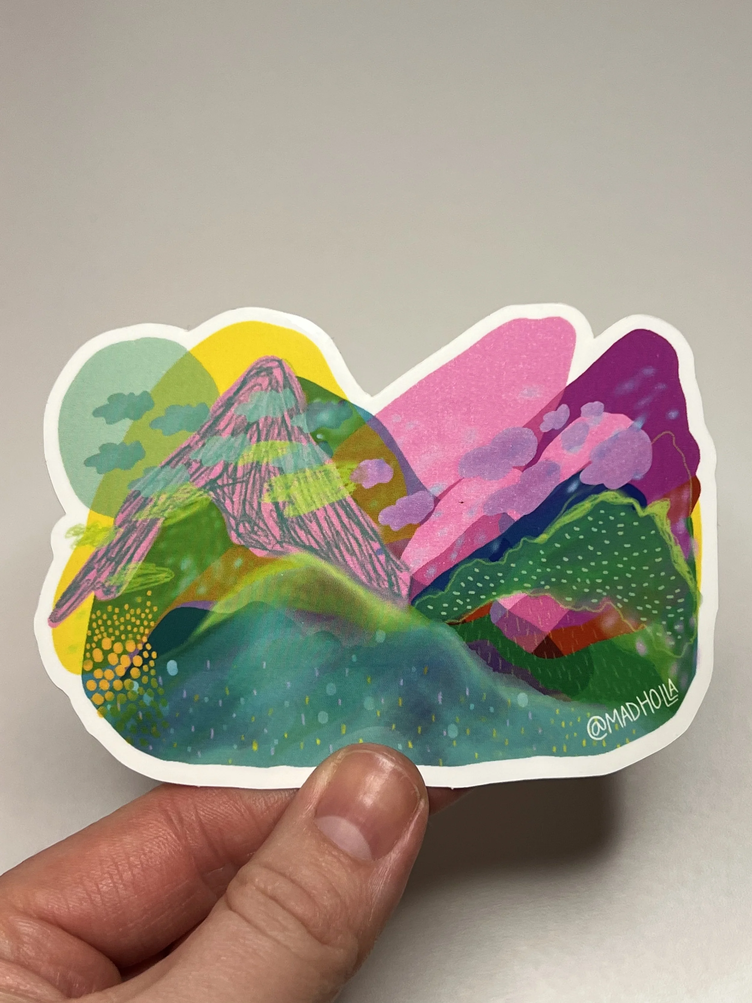 Rainbow landscape sticker