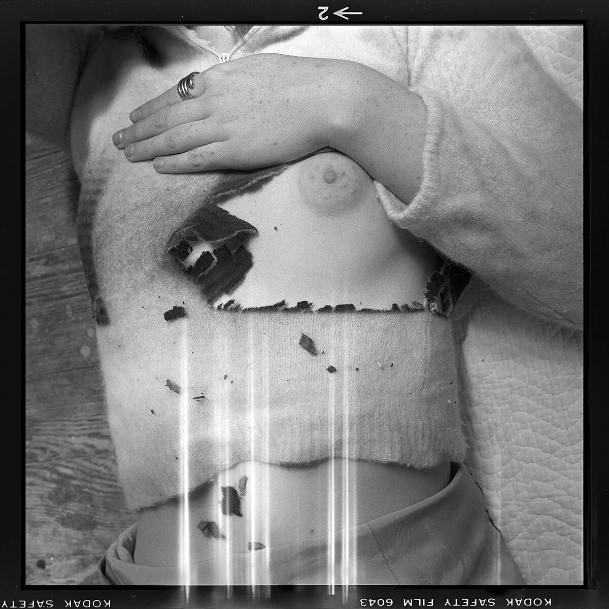 Francesca Woodman, Burnt Sweater, Providence, R.I., 1978