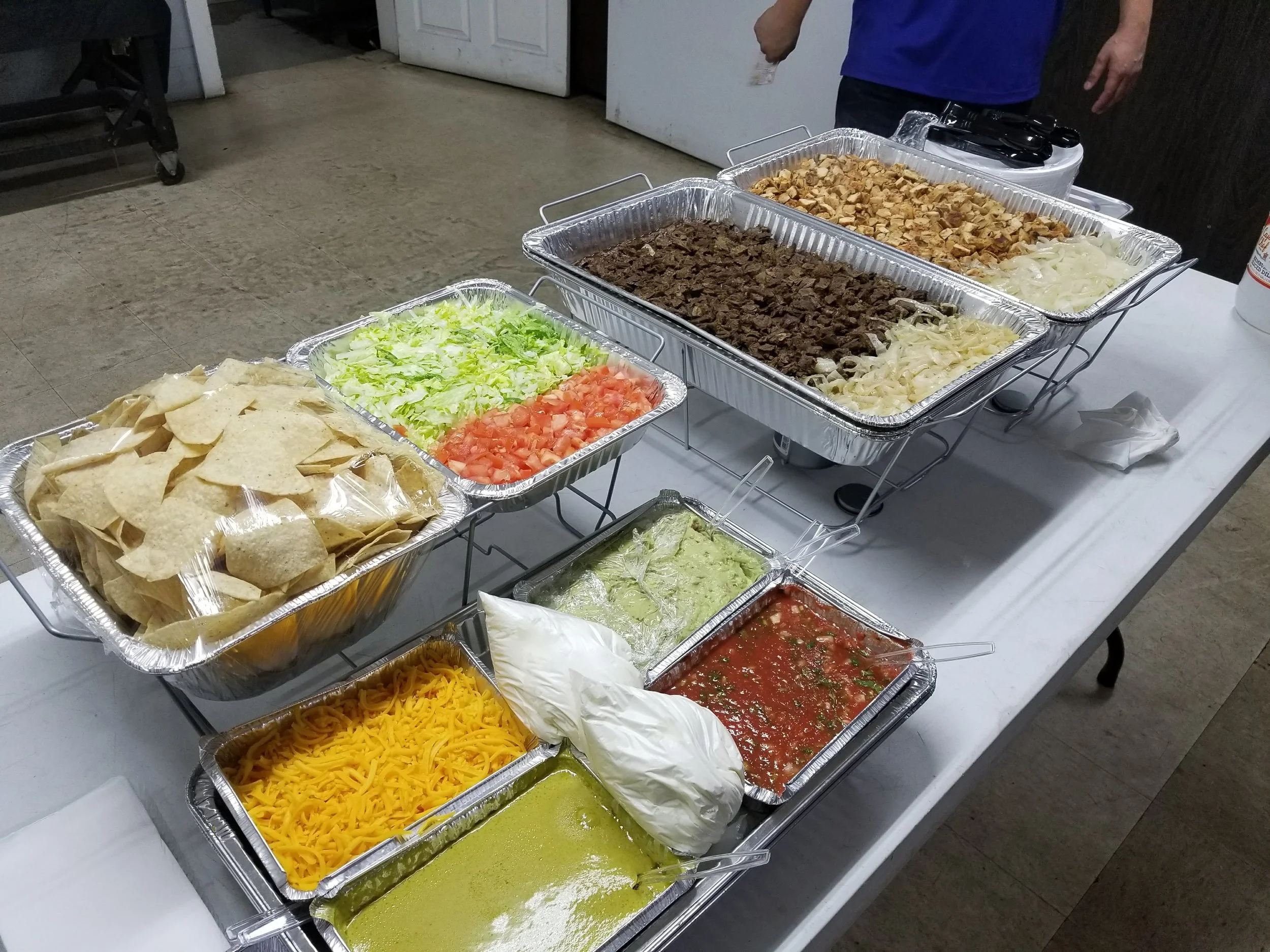 Drop and Go with Disposable Chafers Buffet Setup