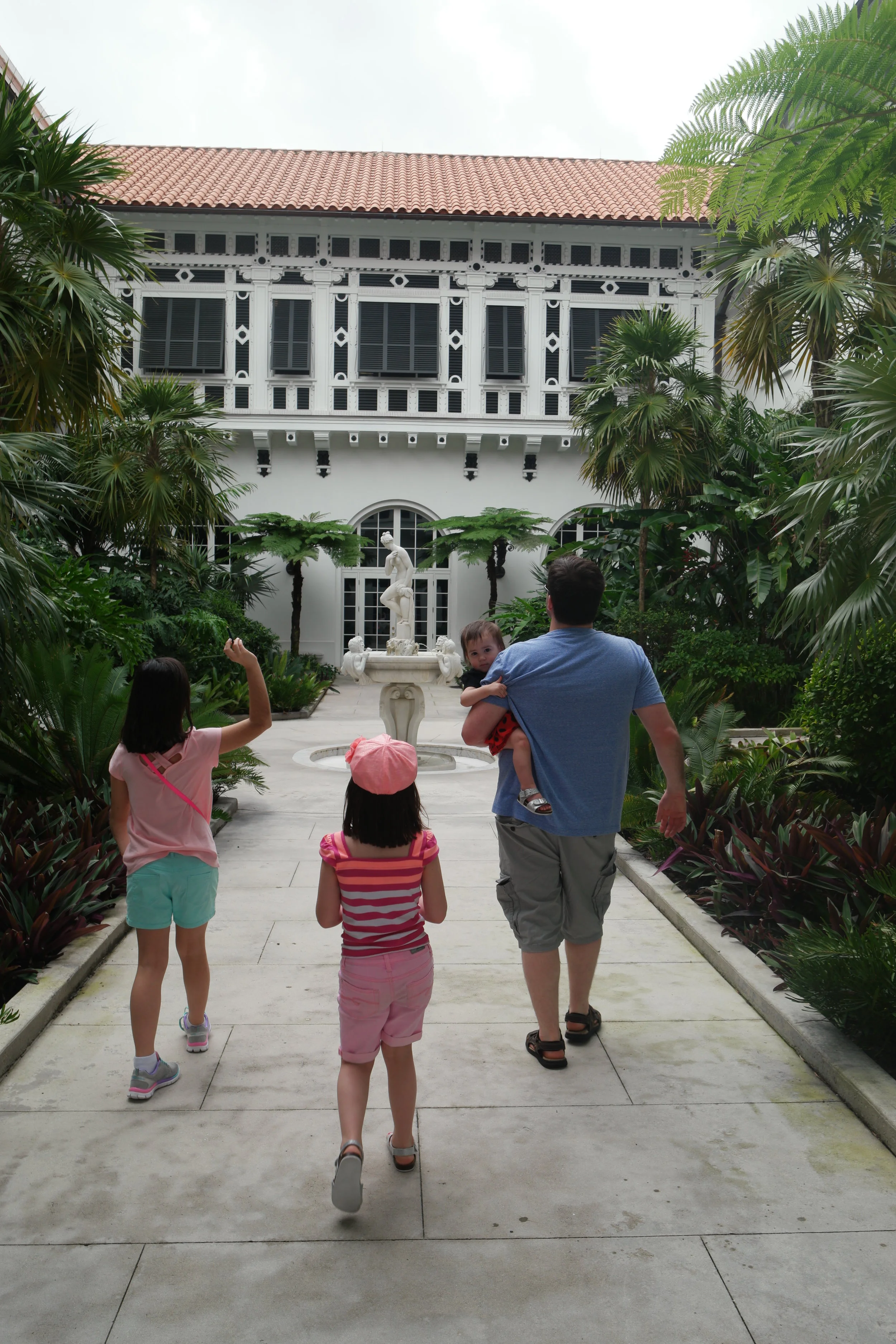 An interior courtyard within the mansion.
