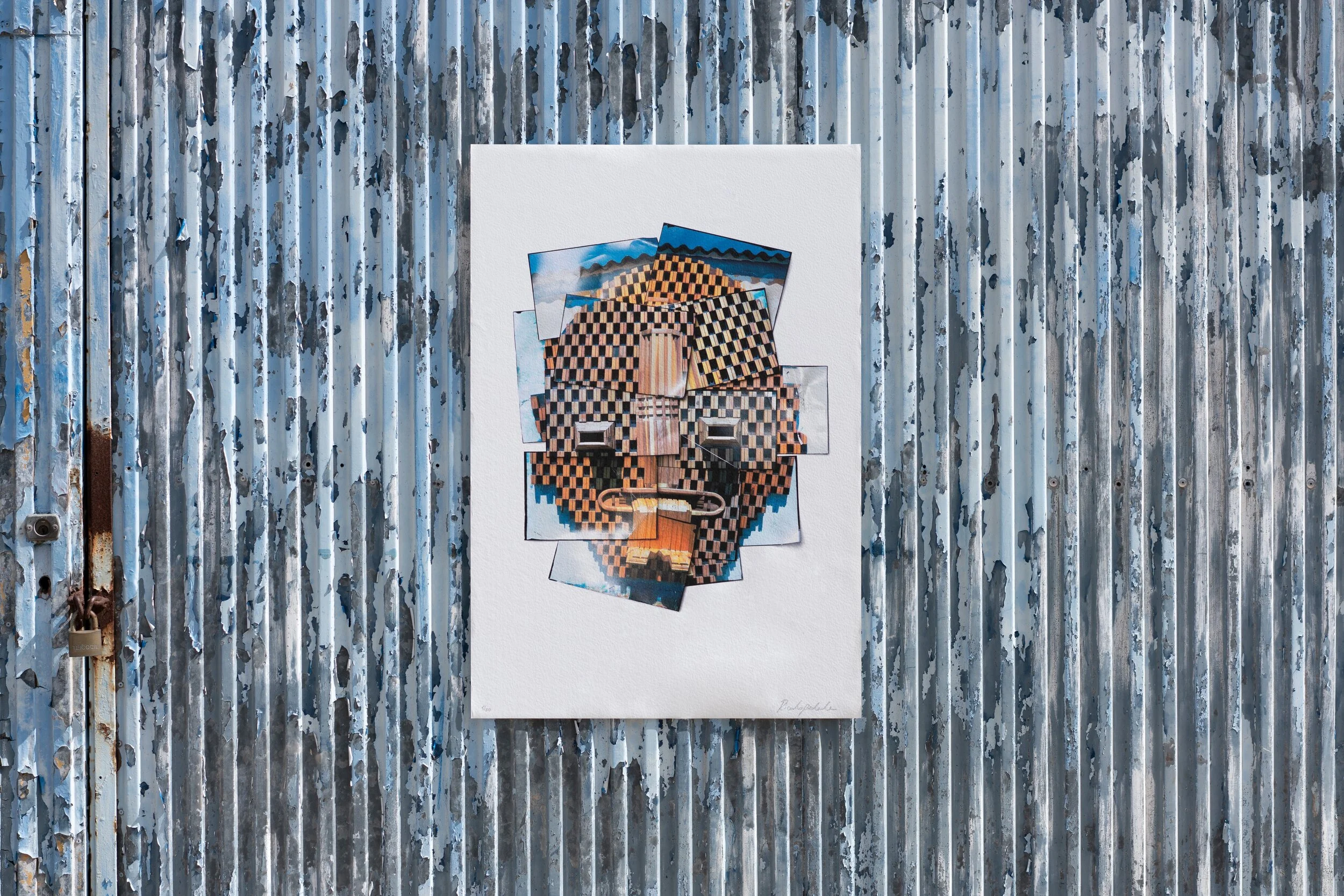  Blac Dwelle “Tendaji” deconstructed/reconstructed. Different perspective analog photographs of the original piece overlaid together, printed in Giclée technique, 30 prints limited edition. 