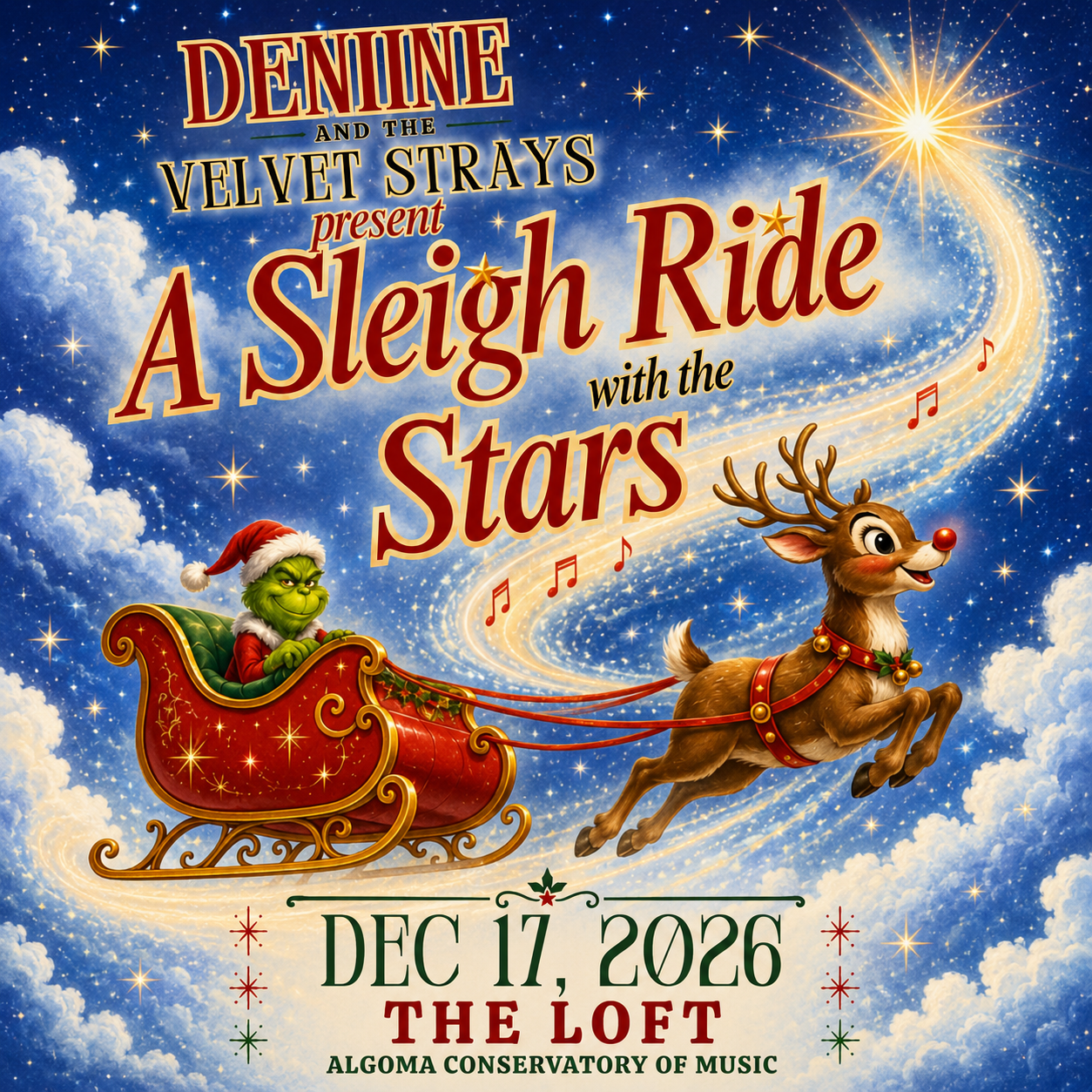 Denine and the Velvet Strays Present: A Sleigh Ride with the Stars - Thursday December 17, 2026 - 7:30 pm - THE LOFT