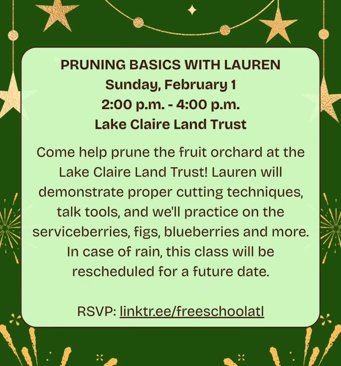 Fruit Tree Pruning Basics Workshop