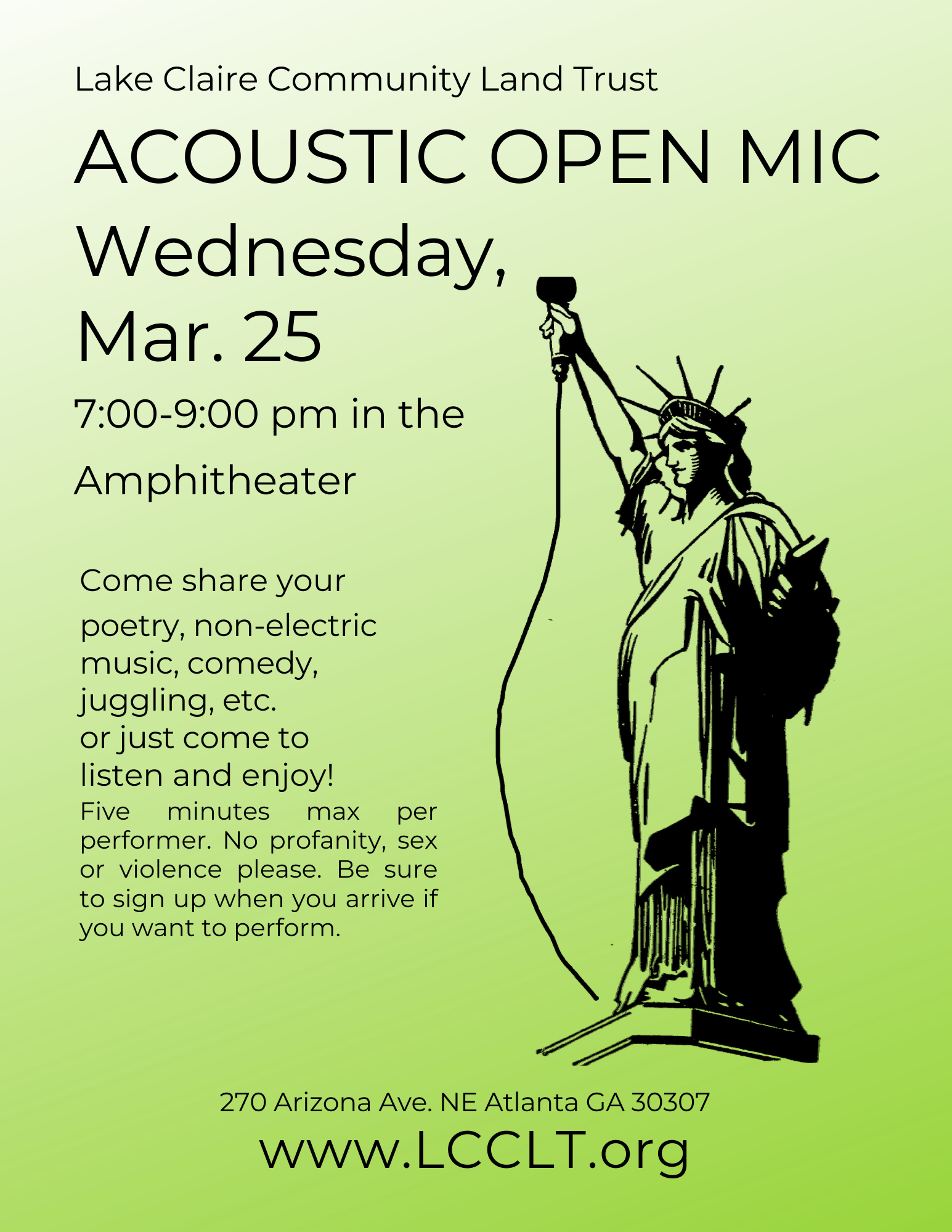 Monthly Open Mic   