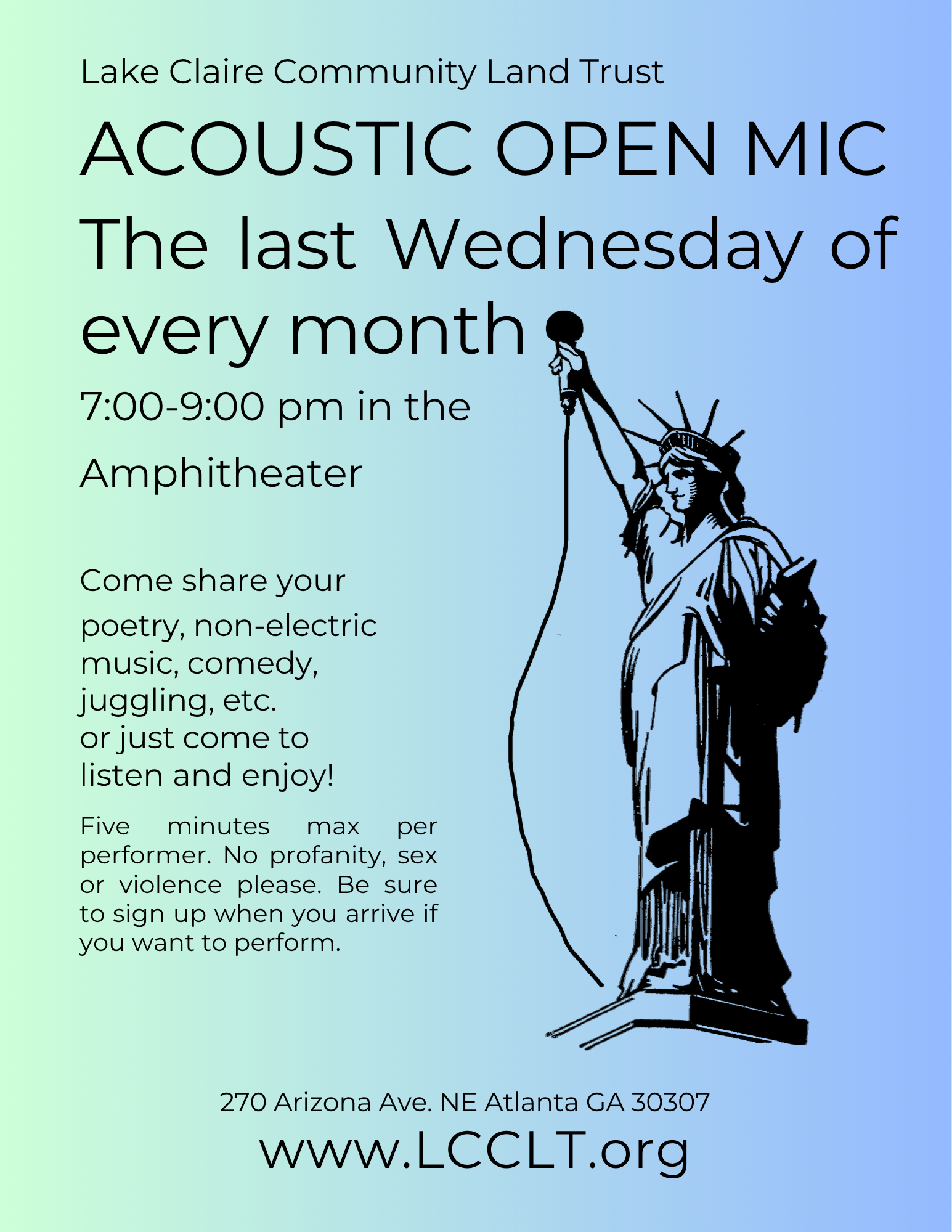 Monthly Open Mic 