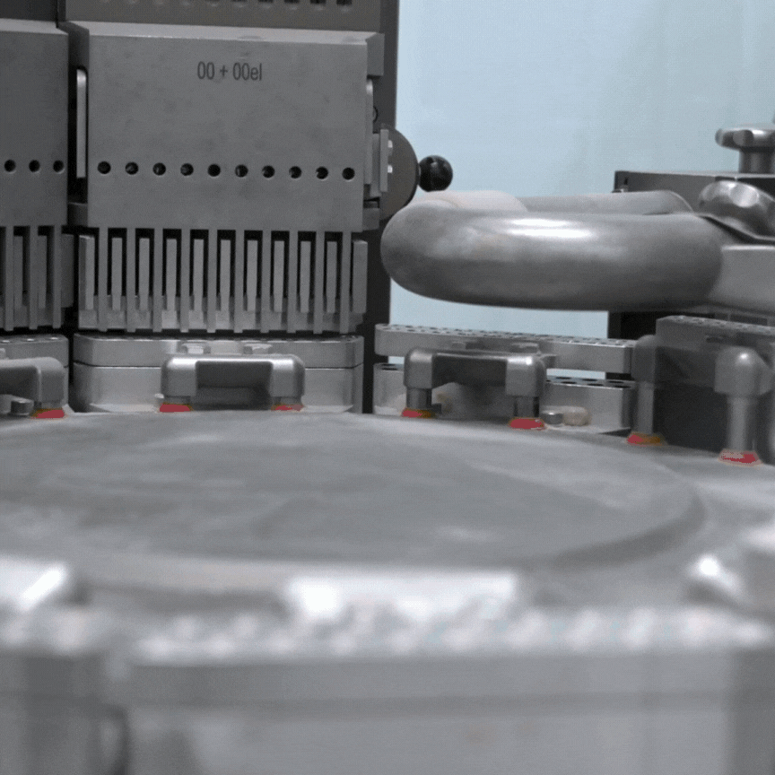 GIF of our encapsulation machine as it manufactures capsules