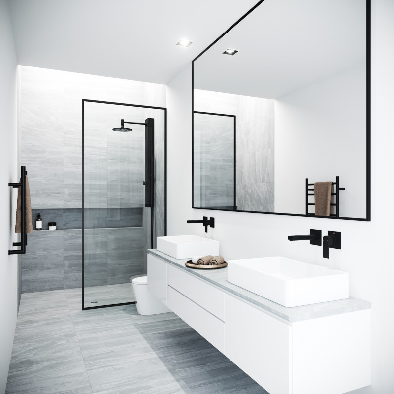  Bring modern luxury and a spacious, spa-like feel to your contemporary bathroom with the VIGO Fixed Glass Shower Screen.  www.vigoindustries.com 