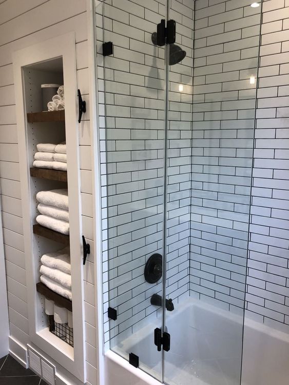 8 Small Bathroom Design Tips Vigo, Built In Bathroom Shelves For Towels