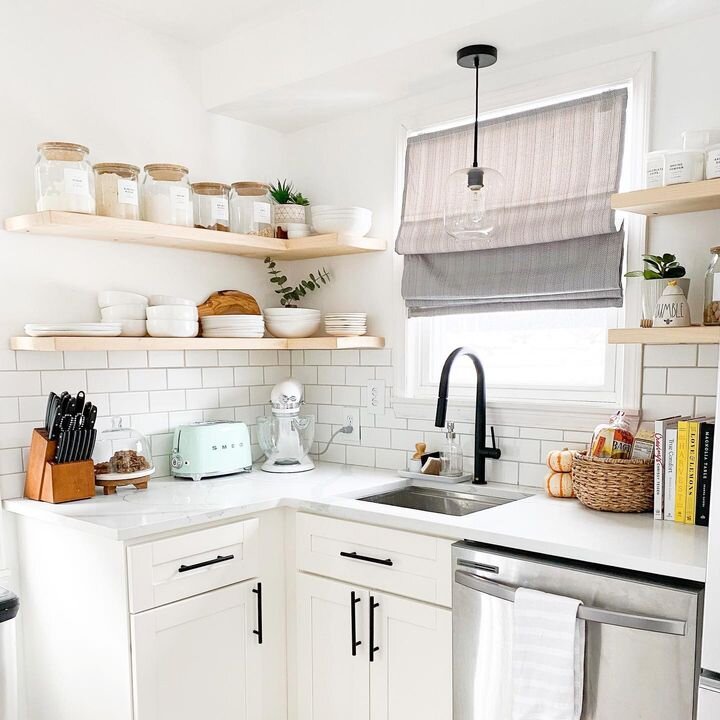 Pros & Cons Of Floating Kitchen Shelves Vs. Cabinets - Vigo Blog | Kitchen,  Bathroom And Shower Ideas
