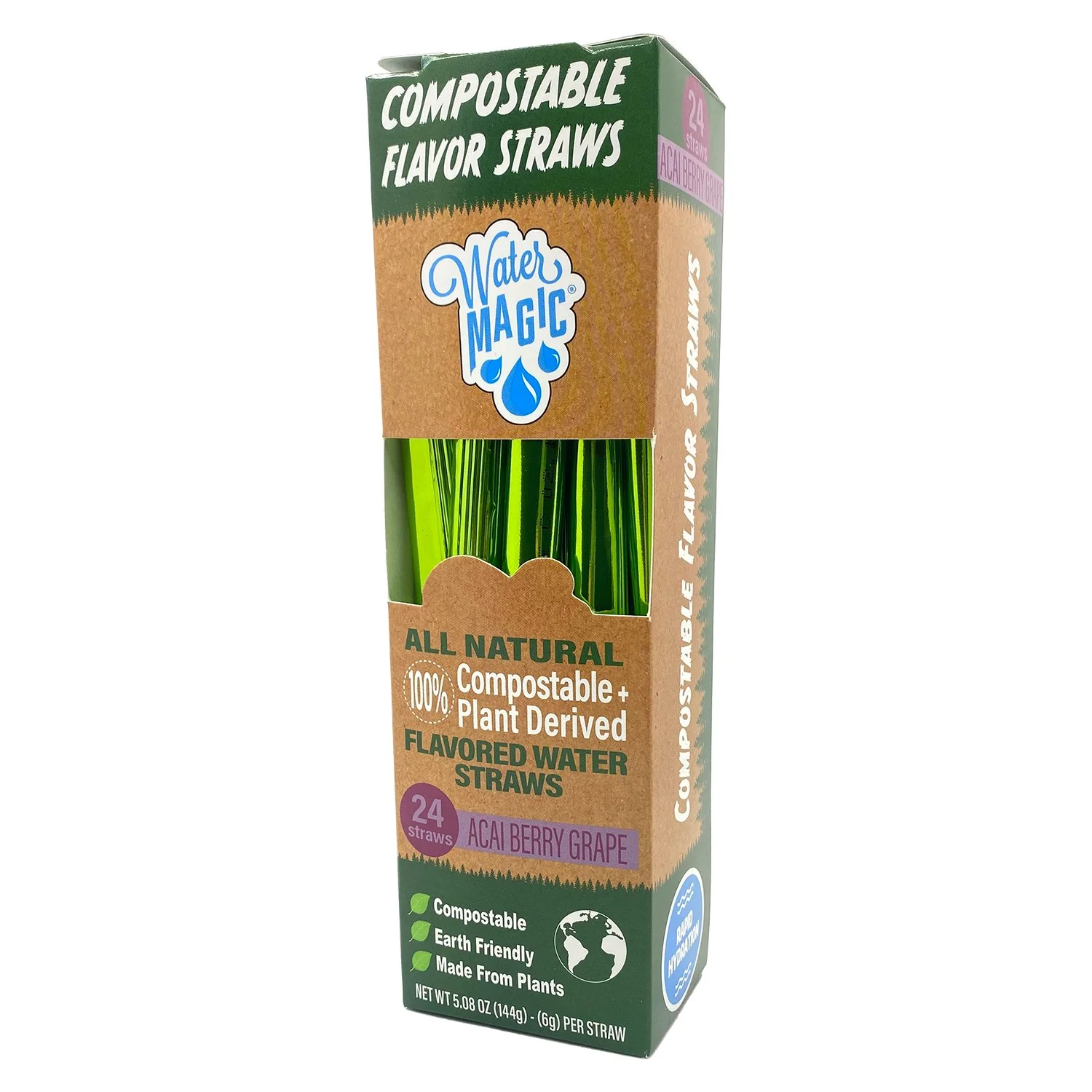 Acai Berry Grape Rapid Hydration Compostable Value Pack — Magic Straws