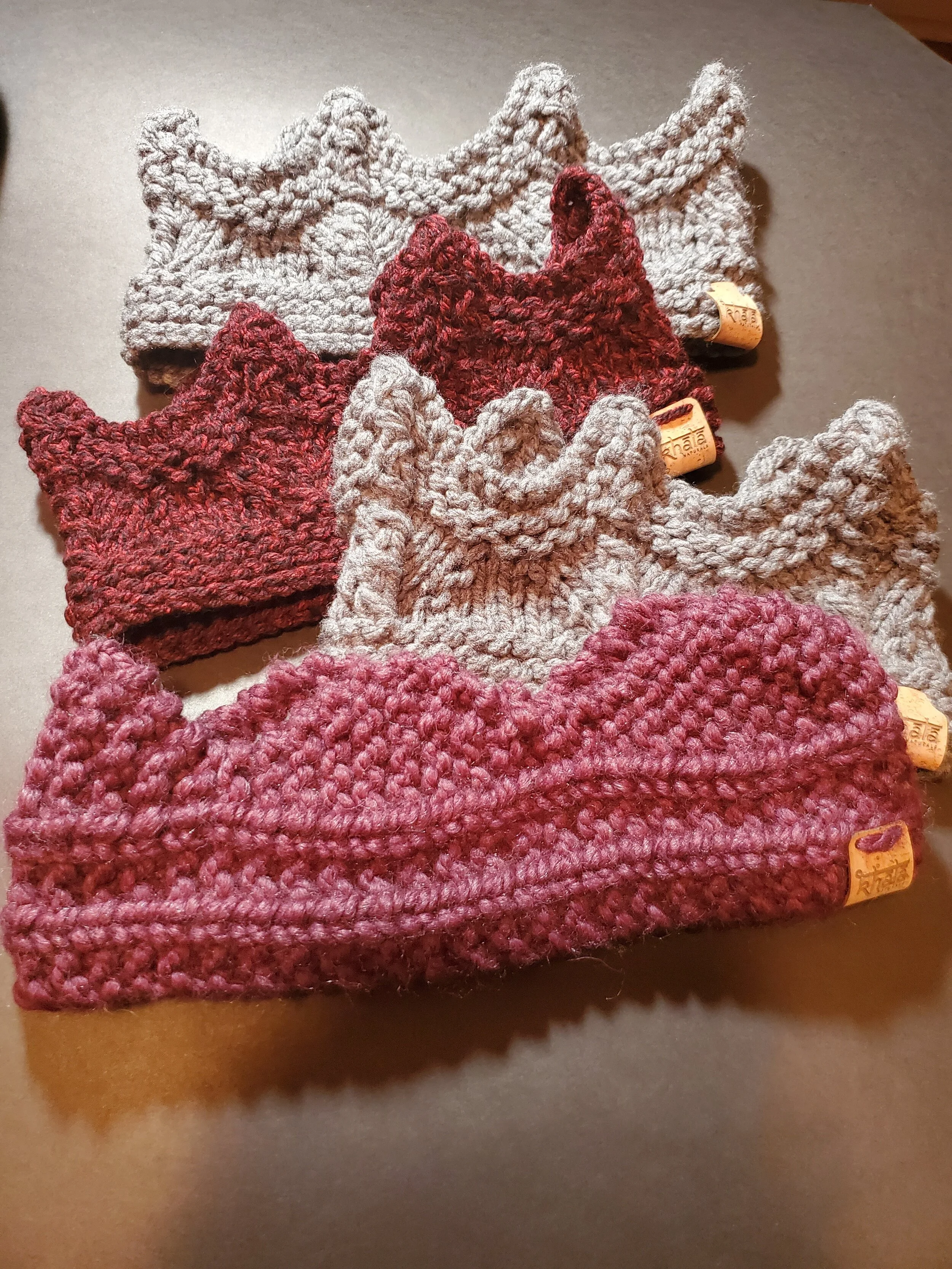 knitted crown headband